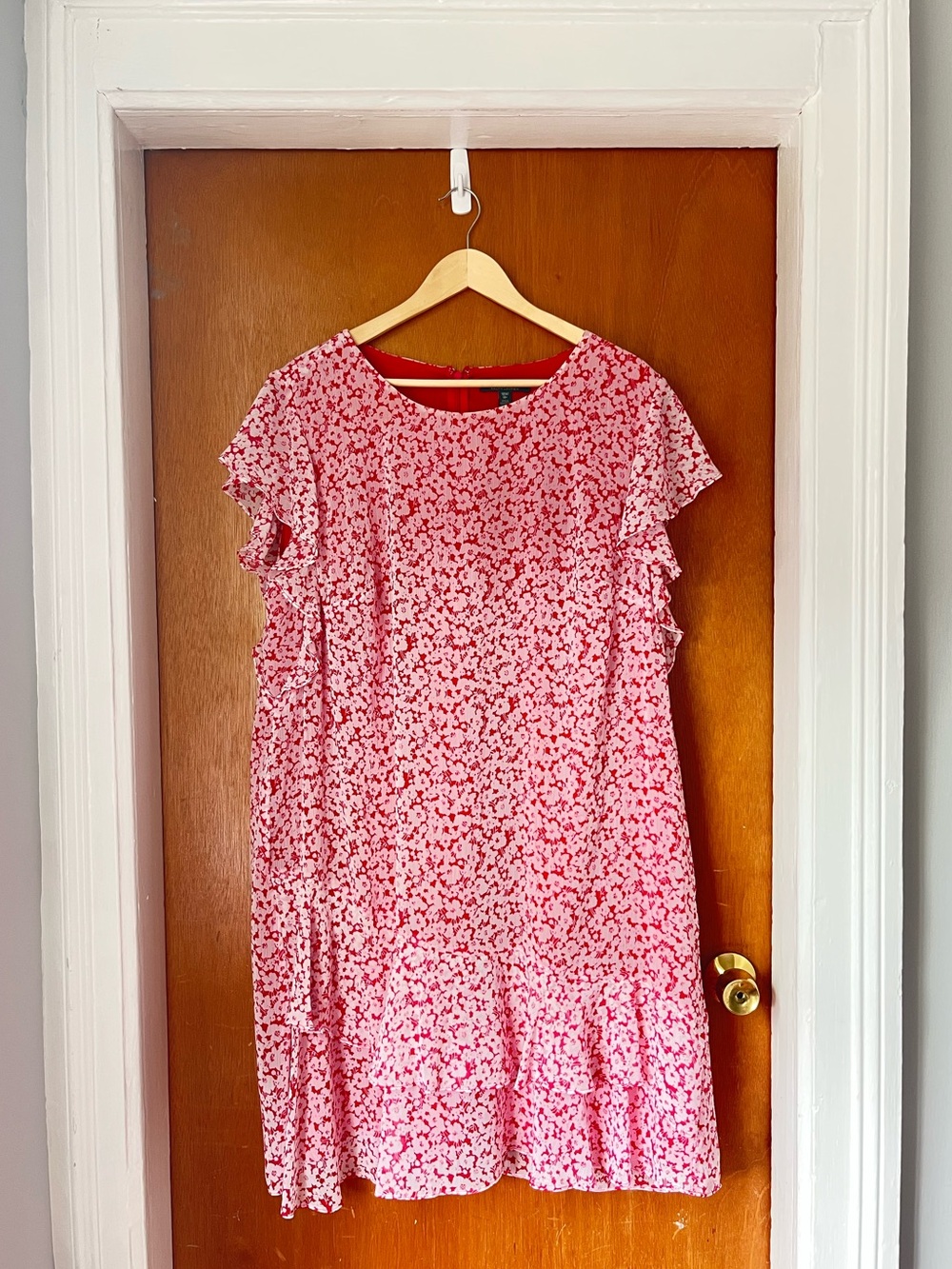 •Ralph Lauren floral Georgette shift dress• Size 18W